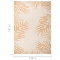 Thumbnail for Outdoor-Teppich Flachgewebe 140x200 cm Blattmuster