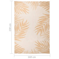 Thumbnail for Outdoor-Teppich Flachgewebe 160x230 cm Blattmuster