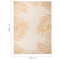 Thumbnail for Outdoor-Teppich Flachgewebe 200x280 cm Blattmuster