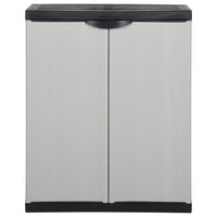 Thumbnail for Garten-Lagerschrank mit 1 Boden Grau und Schwarz 68x40x85 cm