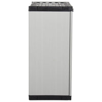 Thumbnail for Garten-Lagerschrank mit 1 Boden Grau und Schwarz 68x40x85 cm
