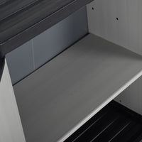 Thumbnail for Garten-Lagerschrank mit 1 Boden Grau und Schwarz 68x40x85 cm