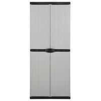 Thumbnail for Garten-Lagerschrank mit 3 Böden Grau & Schwarz 68x40x168 cm