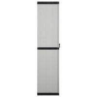 Thumbnail for Garten-Lagerschrank mit 3 Böden Grau & Schwarz 68x40x168 cm