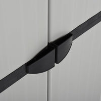 Thumbnail for Garten-Lagerschrank mit 3 Böden Grau & Schwarz 68x40x168 cm