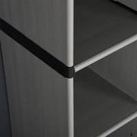 Thumbnail for Garten-Lagerschrank mit 3 Böden Grau & Schwarz 68x40x168 cm