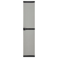 Thumbnail for Garten-Lagerschrank mit 3 Böden Grau & Schwarz 34x40x168 cm