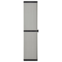 Thumbnail for Garten-Lagerschrank mit 3 Böden Grau & Schwarz 34x40x168 cm