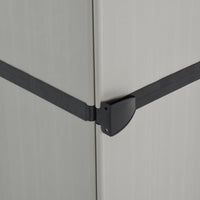 Thumbnail for Garten-Lagerschrank mit 3 Böden Grau & Schwarz 34x40x168 cm