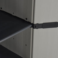 Thumbnail for Garten-Lagerschrank mit 3 Böden Grau & Schwarz 34x40x168 cm