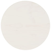 Thumbnail for Tischplatte Weiß Ø30x2,5 cm Massivholz Kiefer