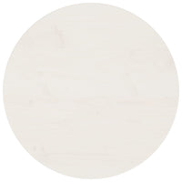 Thumbnail for Tischplatte Weiß Ø50x2,5 cm Massivholz Kiefer