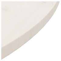 Thumbnail for Tischplatte Weiß Ø80x2,5 cm Massivholz Kiefer