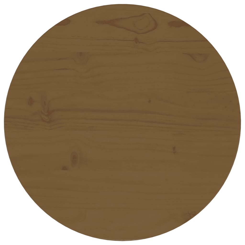 Tischplatte Braun Ø40x2,5 cm Massivholz Kiefer