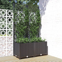 Thumbnail for Pflanzkübel mit Spalier Schwarz 80x40x136 cm PP