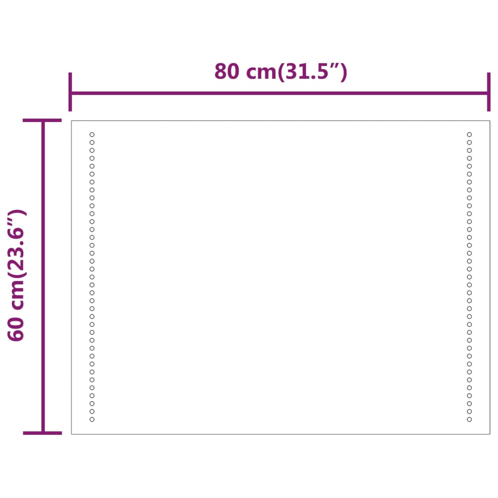 LED-Badspiegel 80x60 cm
