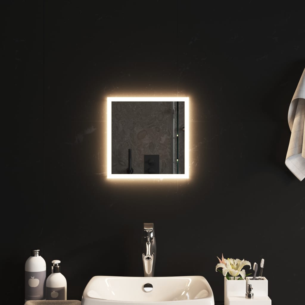 LED-Badspiegel 30x30 cm