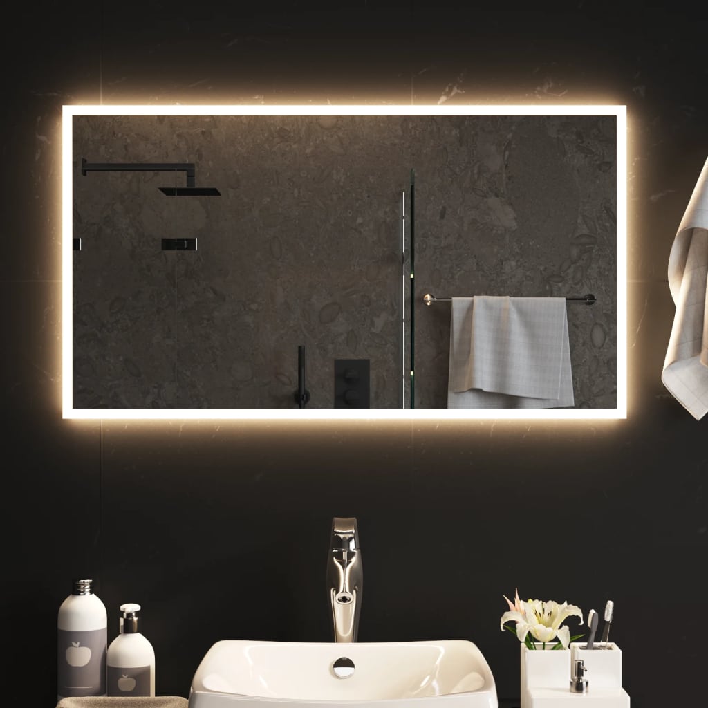 LED-Badspiegel 90x50 cm
