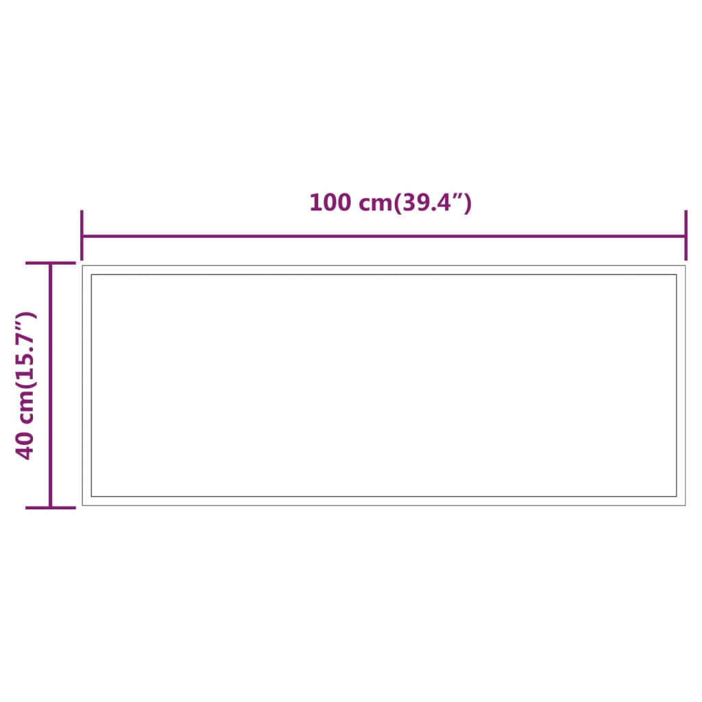 LED-Badspiegel 100x40 cm