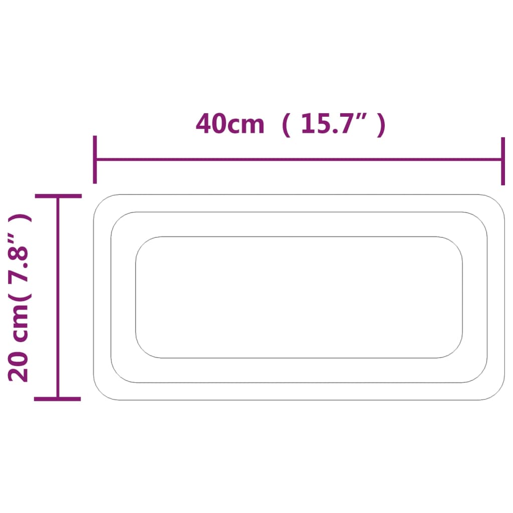 LED-Badspiegel 40x20 cm