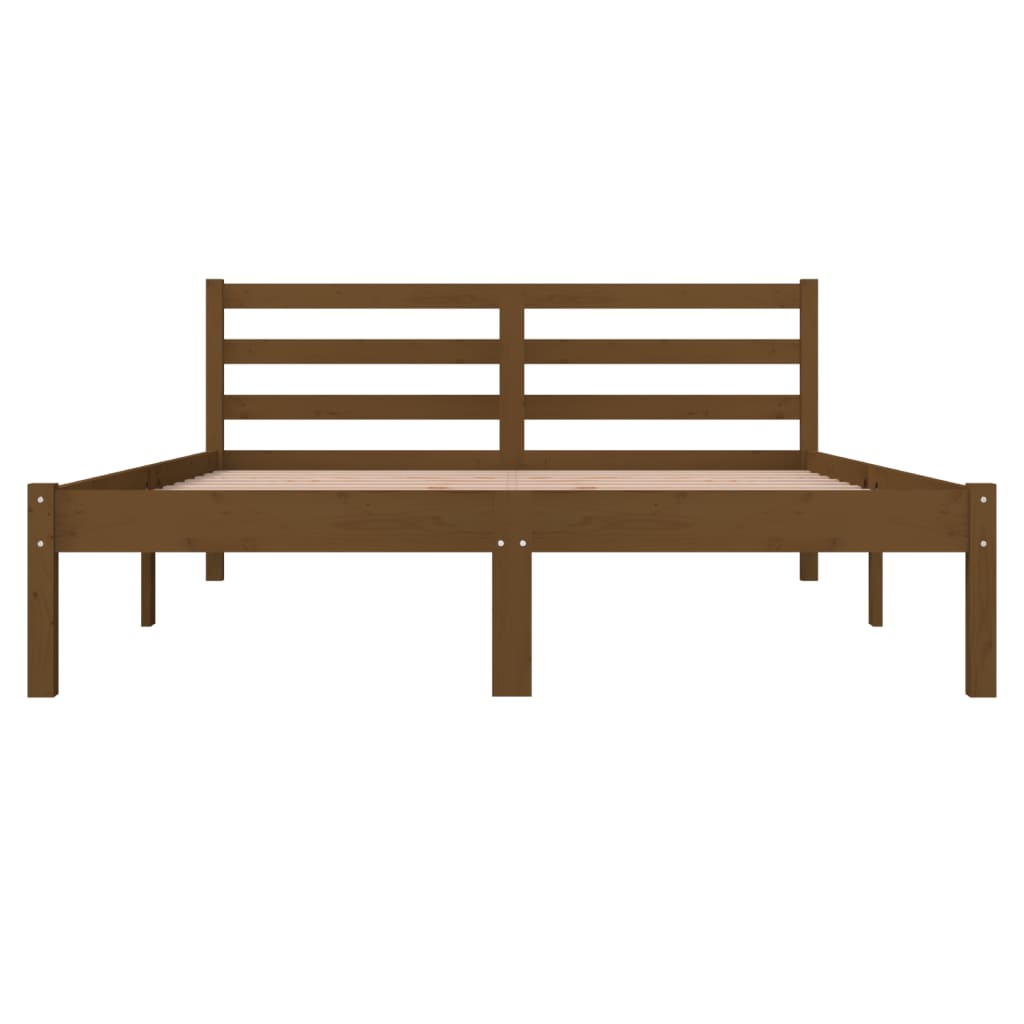 Massivholzbett Kiefer 135x190 cm Honigbraun