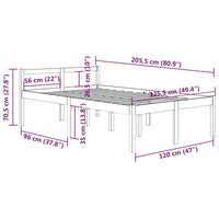 Thumbnail for Massivholzbett Kiefer 120x200 cm
