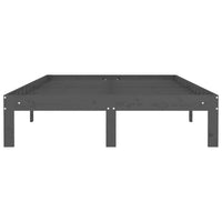 Thumbnail for Massivholzbett Grau Kiefer 120x200 cm