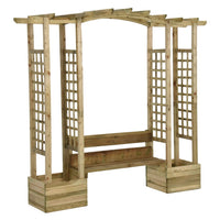 Thumbnail for Garten-Pergola mit Bank Pflanzkübeln Kiefernholz Imprägniert
