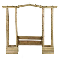Thumbnail for Garten-Pergola mit Bank Pflanzkübeln Kiefernholz Imprägniert
