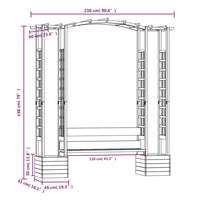 Thumbnail for Garten-Pergola mit Bank Pflanzkübeln Kiefernholz Imprägniert