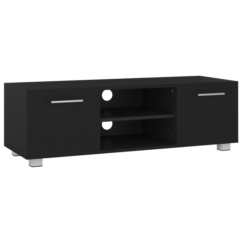 TV-Schrank Schwarz 110x40x35 cm Holzwerkstoff