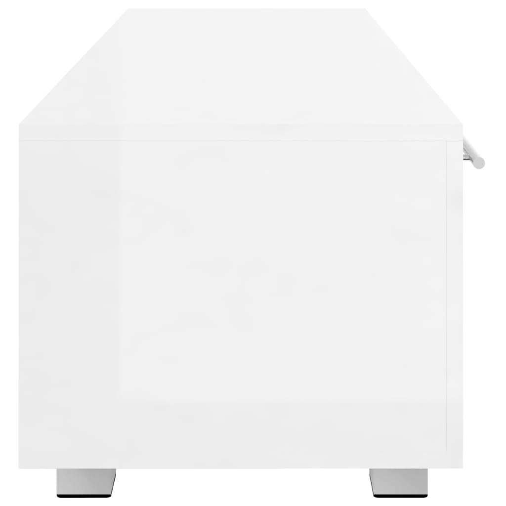 TV-Schrank Hochglanz-Weiß 110x40x35 cm Holzwerkstoff