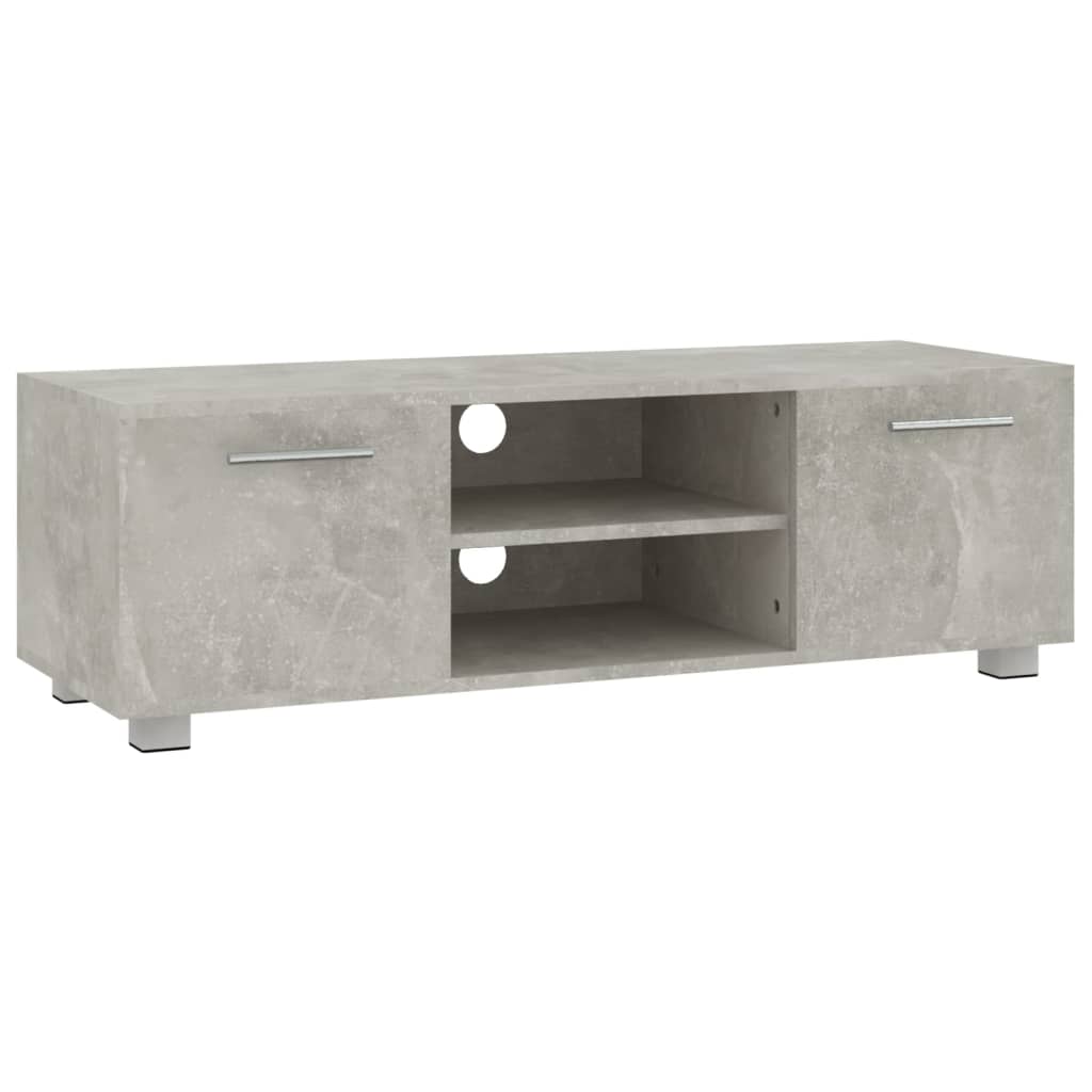 TV-Schrank Betongrau 110x40x35 cm Holzwerkstoff