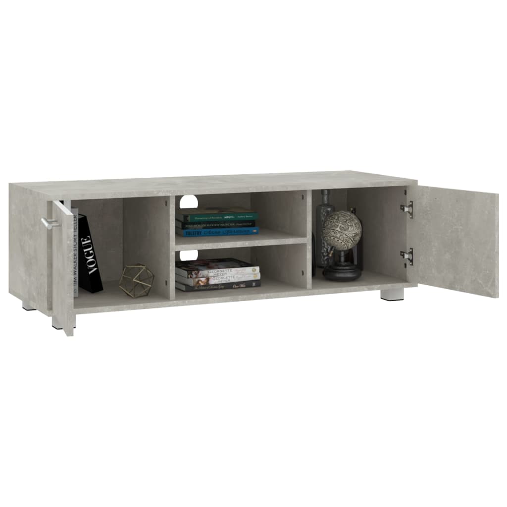 TV-Schrank Betongrau 110x40x35 cm Holzwerkstoff