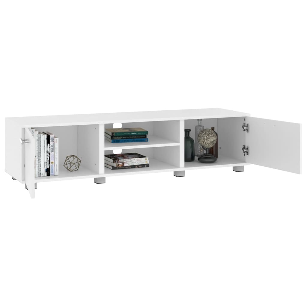 TV-Schrank Weiß 140x40x35cm Holzwerkstoff