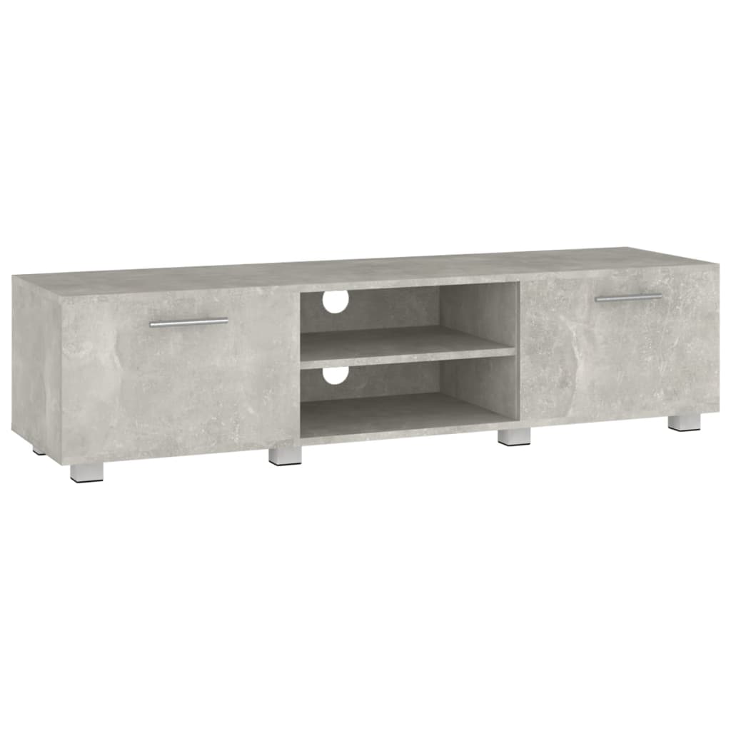 TV-Schrank Betongrau 140x40x35 cm Holzwerkstoff