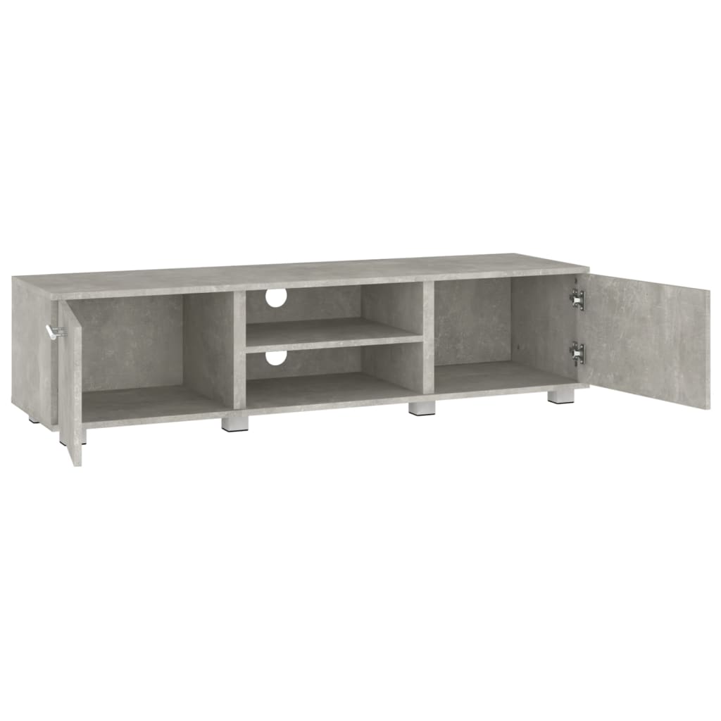 TV-Schrank Betongrau 140x40x35 cm Holzwerkstoff