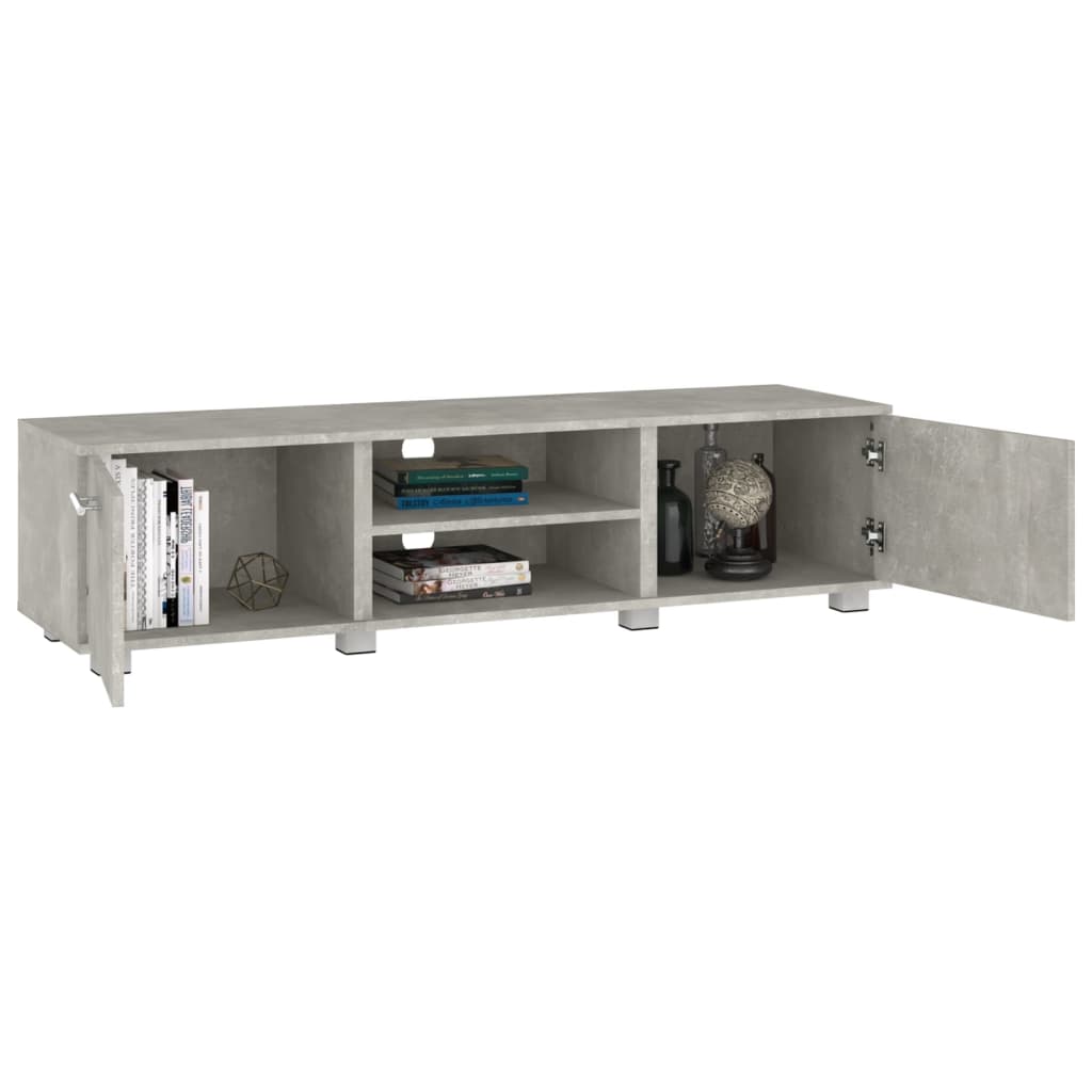 TV-Schrank Betongrau 140x40x35 cm Holzwerkstoff