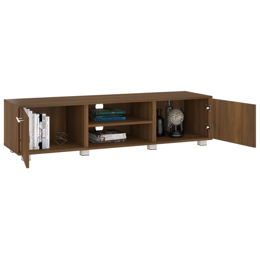 TV-Schrank Braun Eichen-Optik 140x40x35 cm Holzwerkstoff