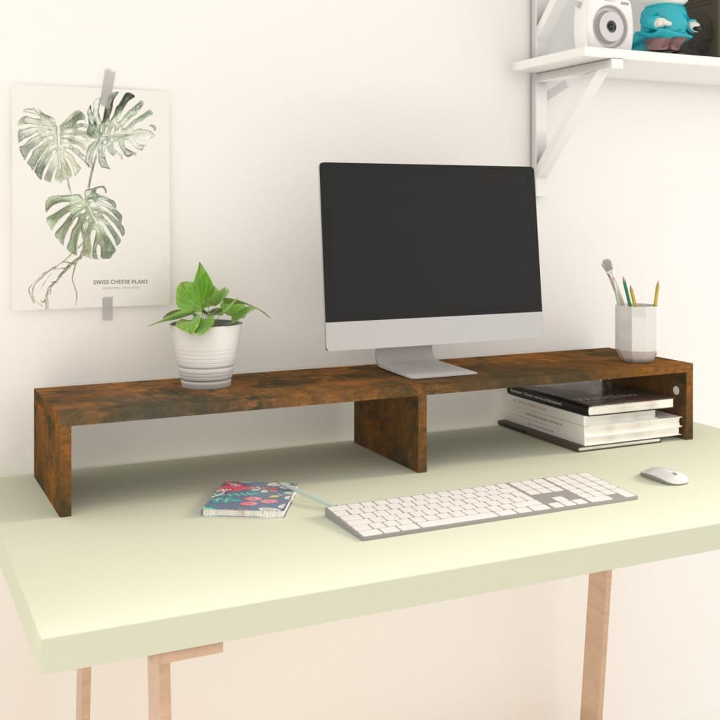 Monitorständer Räuchereiche 110x23,5x9 cm Holzwerkstoff