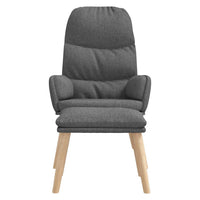 Thumbnail for Relaxsessel mit Hocker Hellgrau Stoff