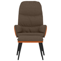 Thumbnail for Relaxsessel mit Hocker Braun Stoff