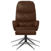 Thumbnail for Relaxsessel mit Hocker Glänzend Braun Kunstleder