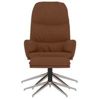 Thumbnail for Relaxsessel mit Hocker Braun Wildleder-Optik