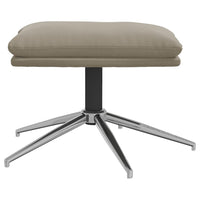 Thumbnail for Relaxsessel mit Hocker Hellgrau Wildleder-Optik