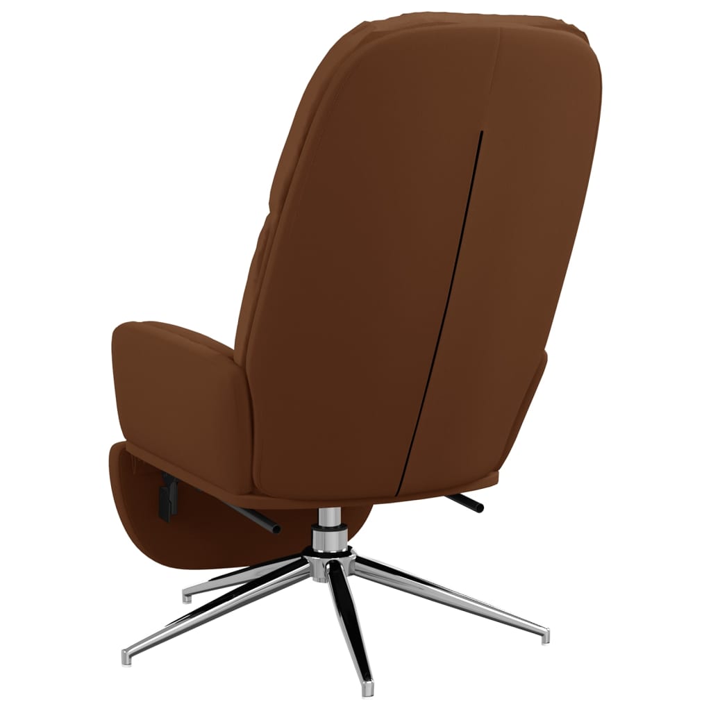 Relaxsessel mit Fußstütze Braun Wildleder-Optik