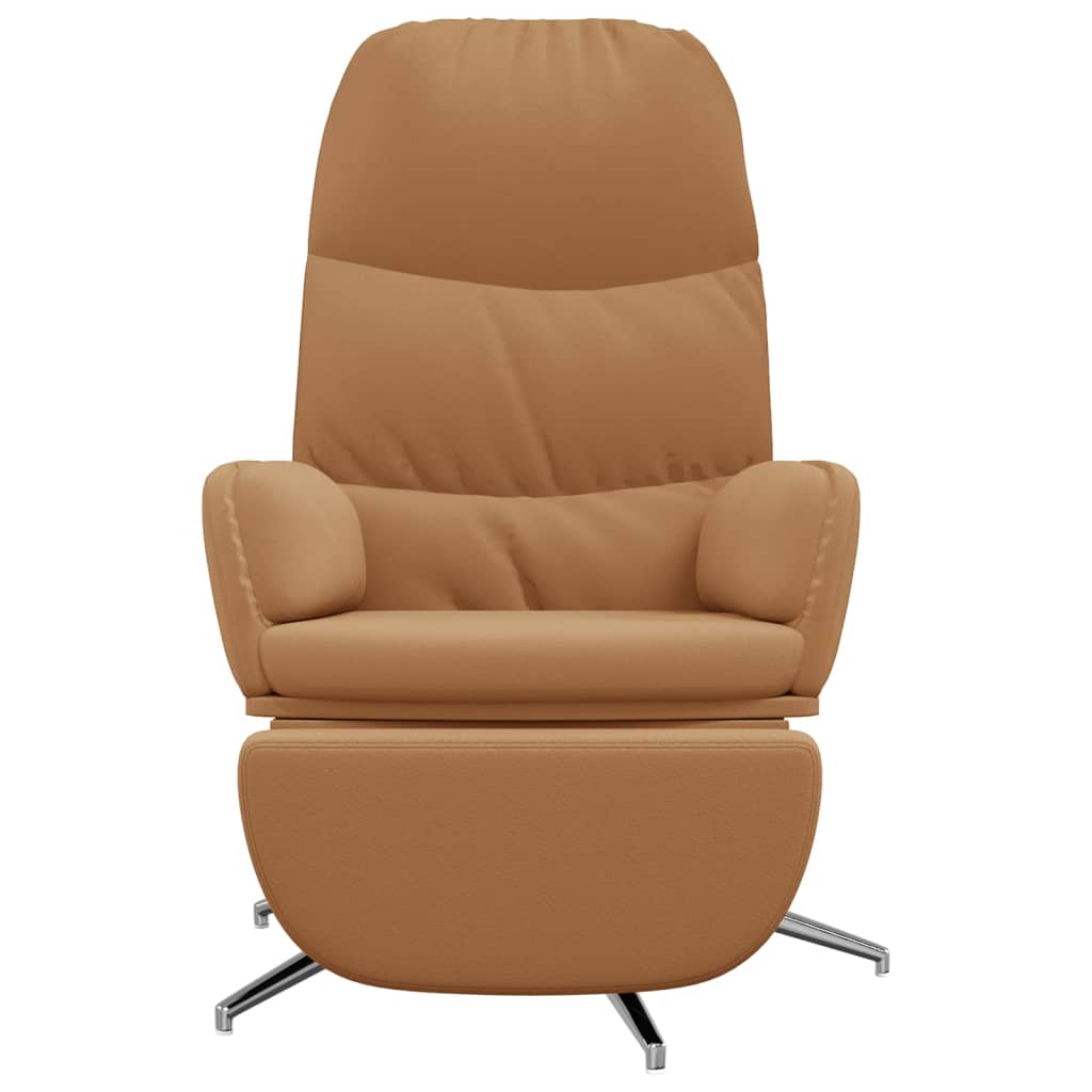 Relaxsessel mit Fußstütze Taupe Wildleder-Optik