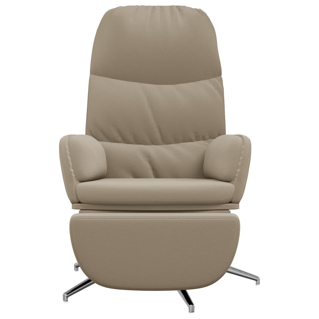 Relaxsessel mit Fußstütze Hellgrau Wildleder-Optik