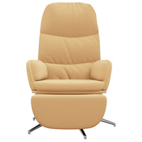 Thumbnail for Relaxsessel mit Fußstütze Cremeweiß Wildleder-Optik