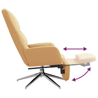Thumbnail for Relaxsessel mit Fußstütze Cremeweiß Wildleder-Optik